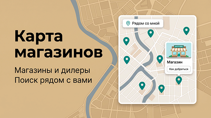 Карта магазинов и дилеров на Яндекс.Картах